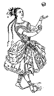 Woman juggler from India