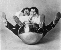 [Bob Berky and Michael Moschen photo]