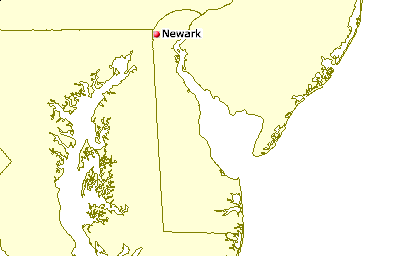 [Map of Delaware Juggling Clubs]