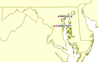 [Map of Maryland Juggling Clubs]