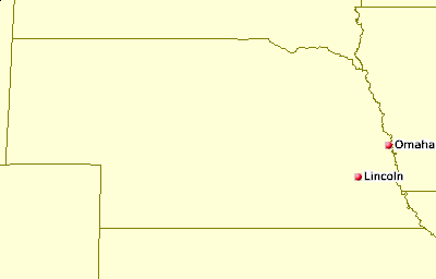 [Map of Nebraska Juggling Clubs]