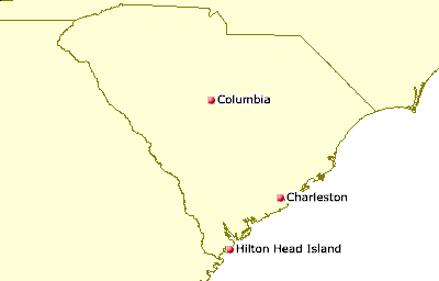 [Map of South Carolina Juggling Clubs]