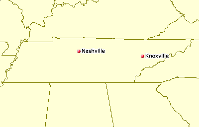 [Map of Tennessee Juggling Clubs]