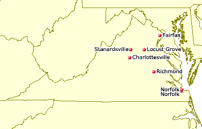 [Map of Virginia Juggling Clubs]