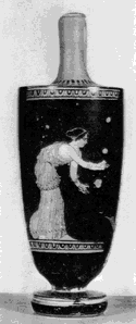 Female juggler on Greek vase
